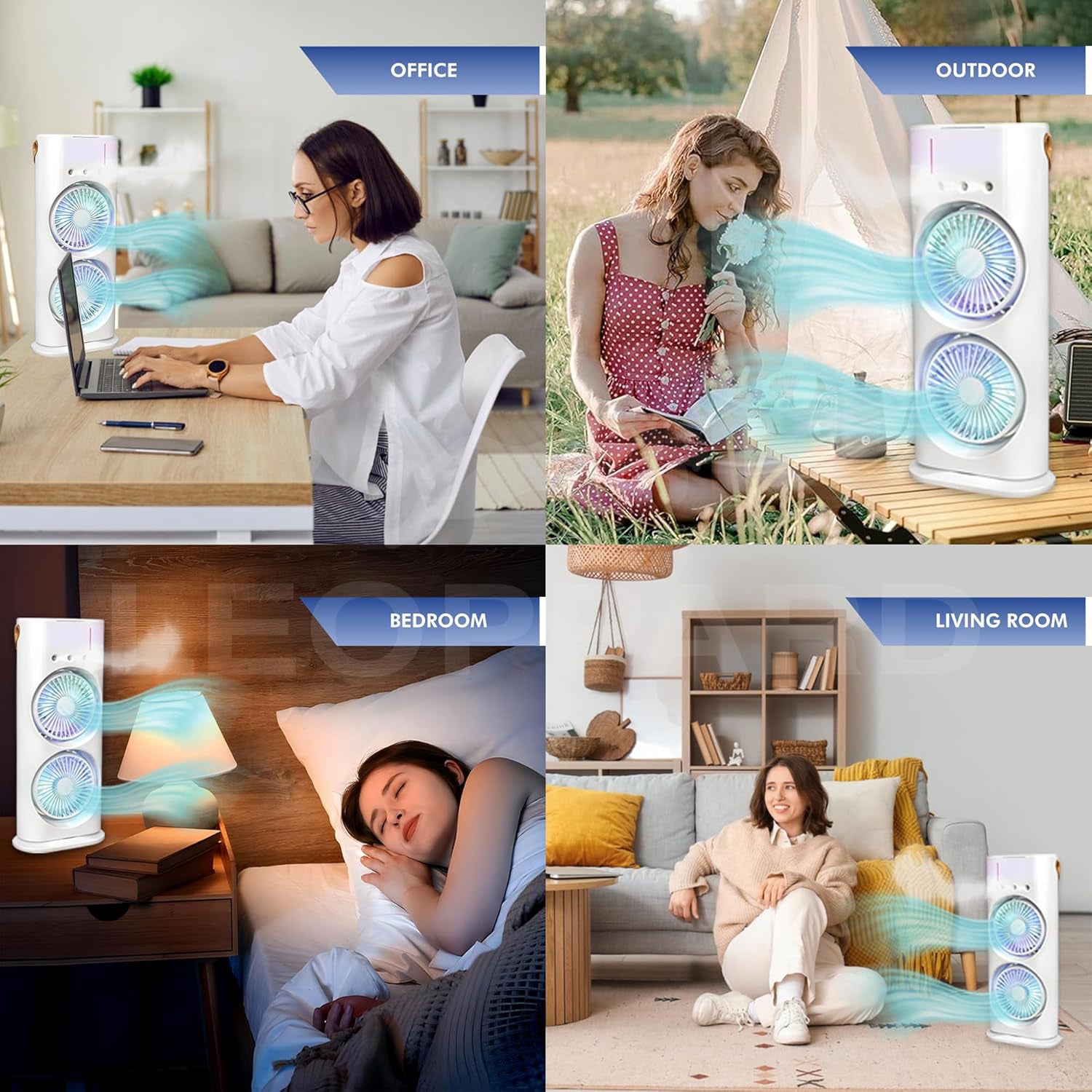Electric Fan Desktop Double-Head Powerful Air Cooler (1 Pc / With Remote / Plug and Play) Electric Fan Desktop Double-Head Powerful Air Cooler (1 Pc / With Remote / Plug and Play)
